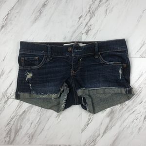 Abercrombie Distressed Shortie Shorts Size 25 NWOT
